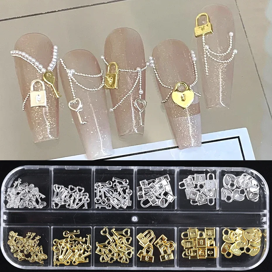 Gold Foil Flakes - Clé de verrouillage en métal or
